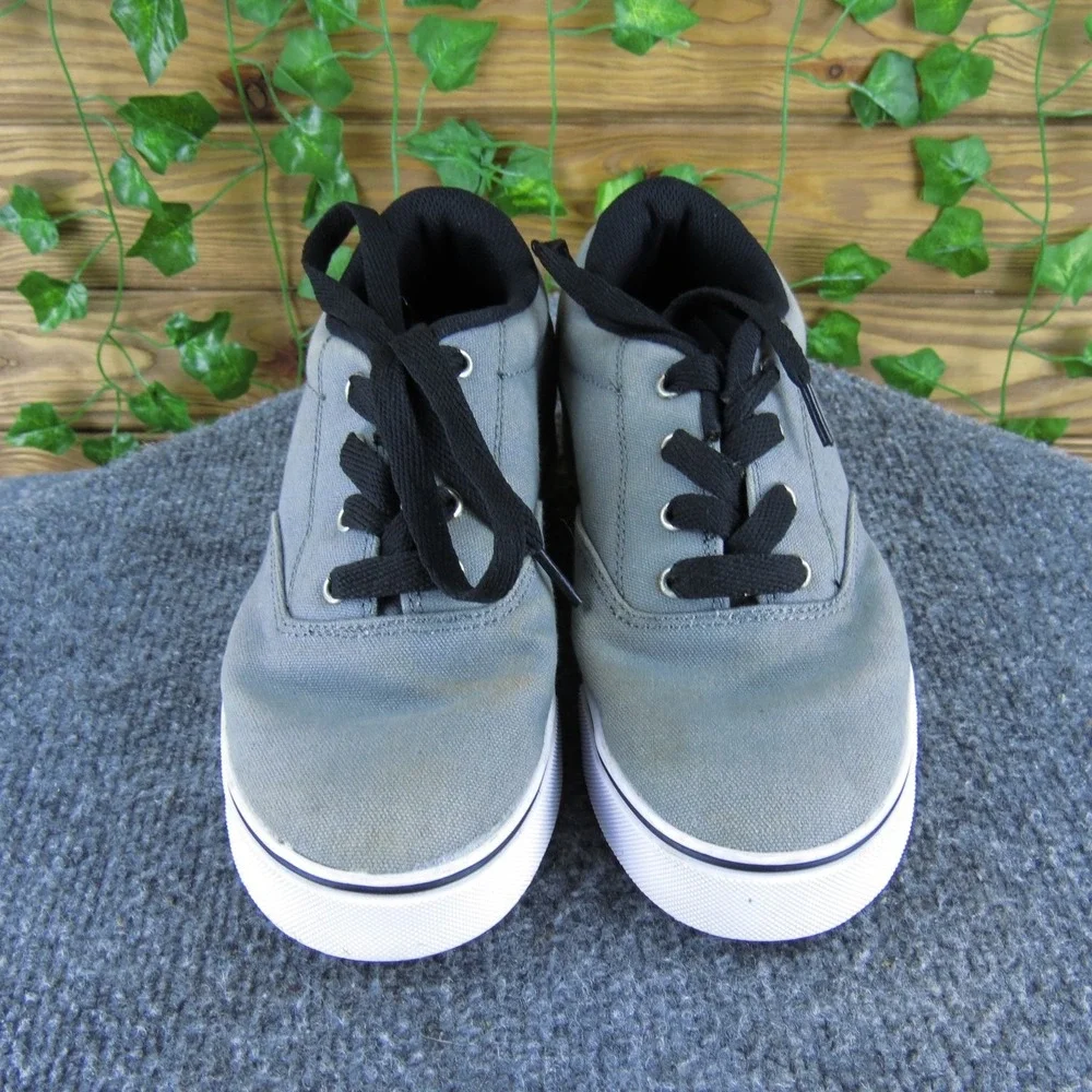 Heelys Launch Boys Sneakers Size 4M Gray Canvas‎ with Wheels